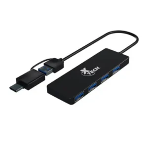 Hub Xtech USB 3.0 con Adaptador USB-C y USB-A